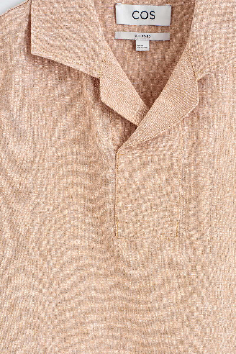 COS リネン ポップオーバーシャツ