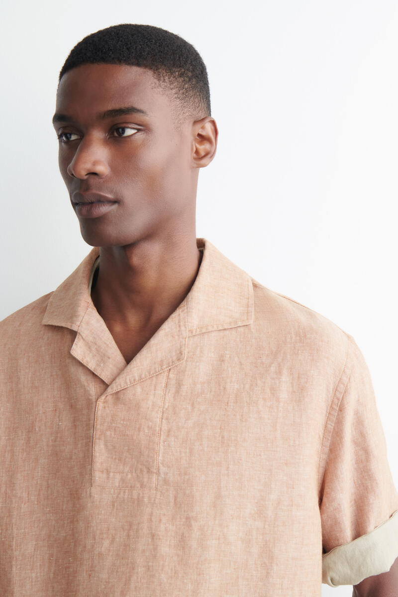 COS リネン ポップオーバーシャツ