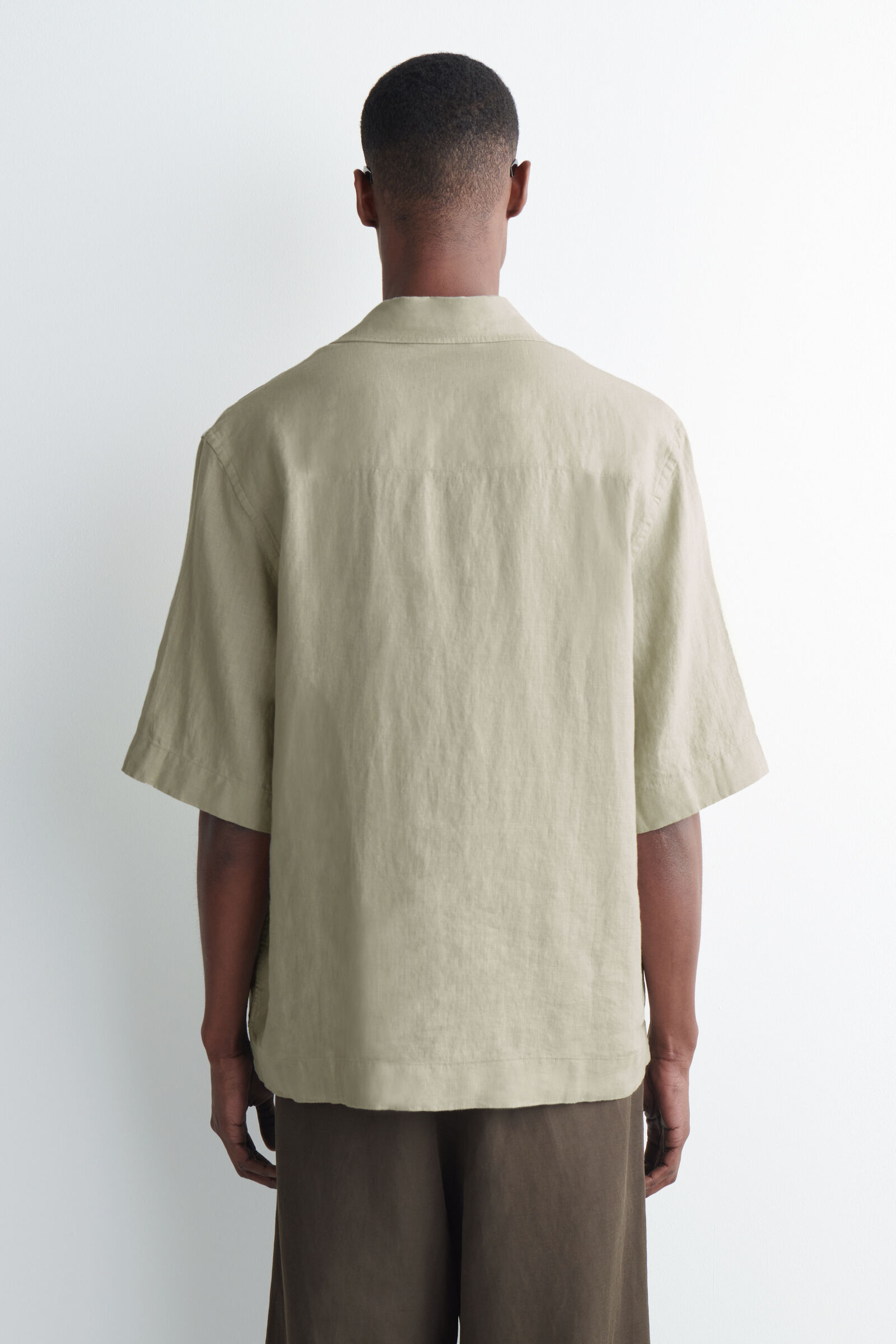 LINEN POPOVER SHIRT リネン ポップオーバーシャツ ベージュ｜COS コス 