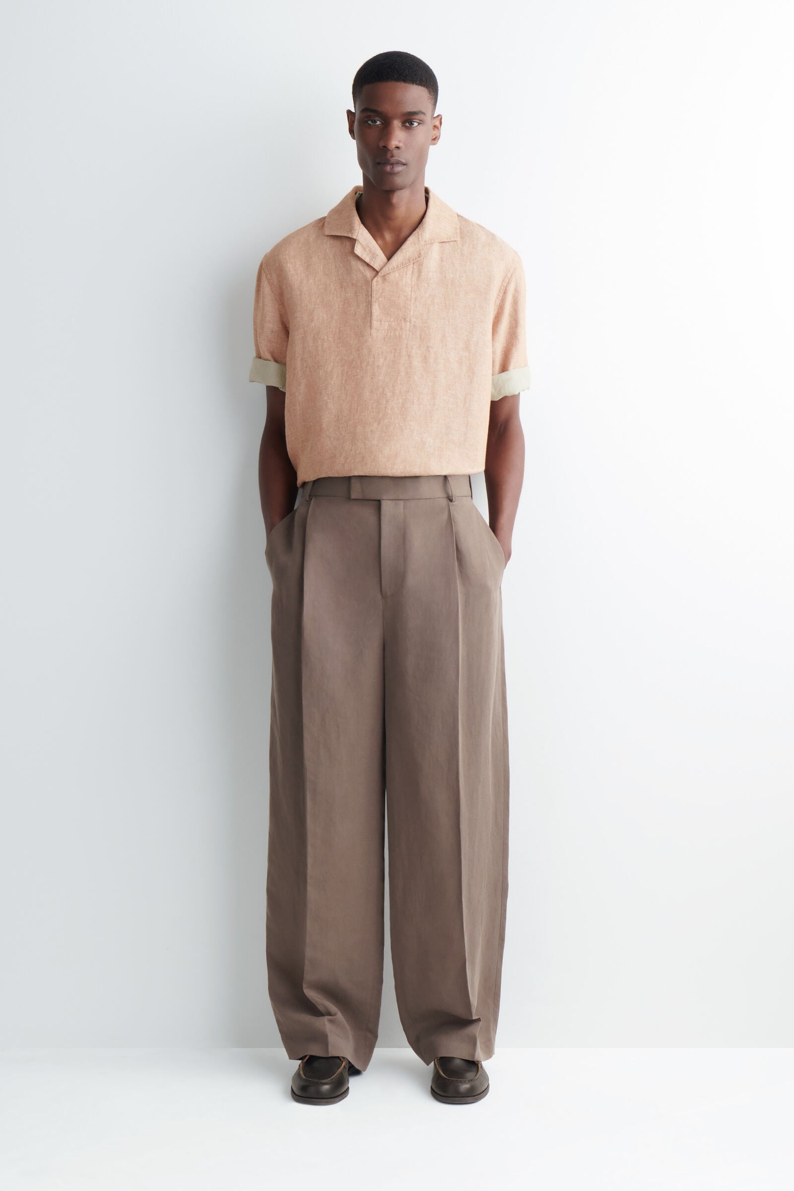 【MASSCOB/マスコブ】Vis/Linen OVERSIZE シャツ Masscob - Bass Shirt - Green – Merci Paris
