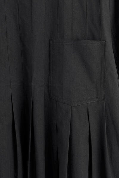 COS プリーツ コットンポプリン ミニドレス