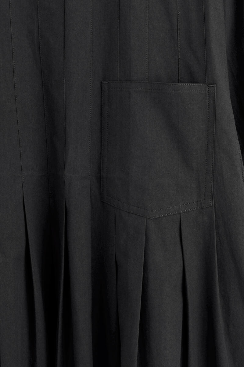 COS プリーツ コットンポプリン ミニドレス