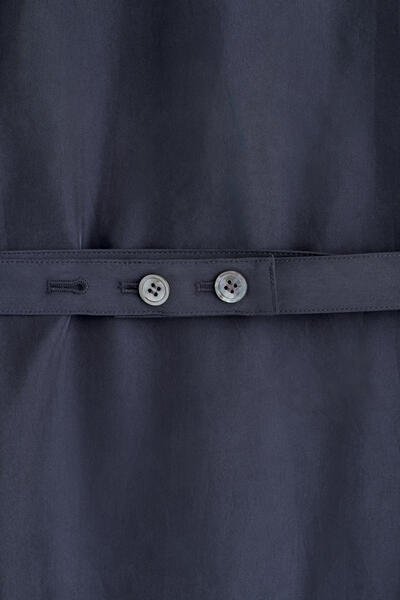 COS ギャザー入りしわ加工 シルクシャツワンピース