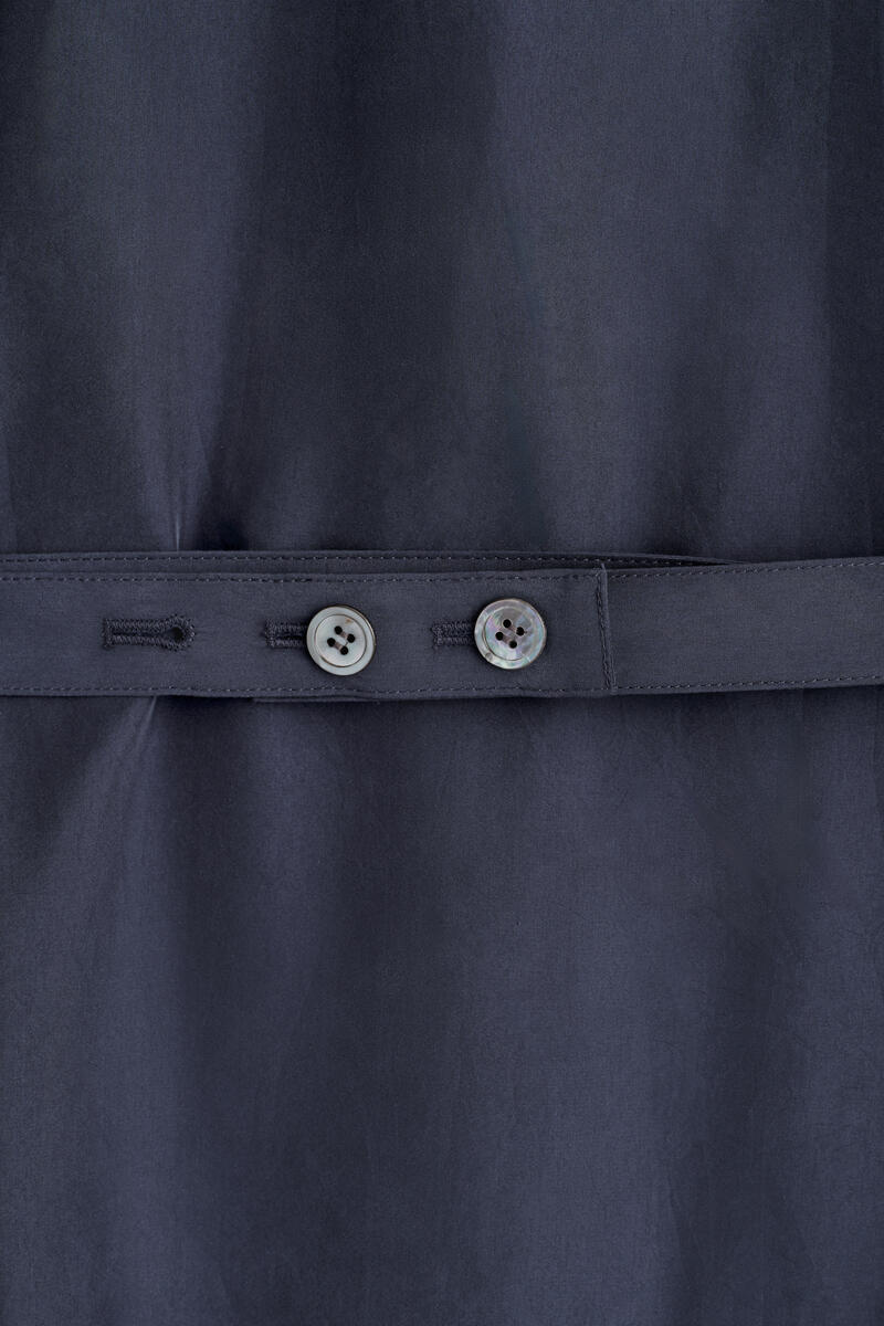 COS ギャザー入りしわ加工 シルクシャツワンピース