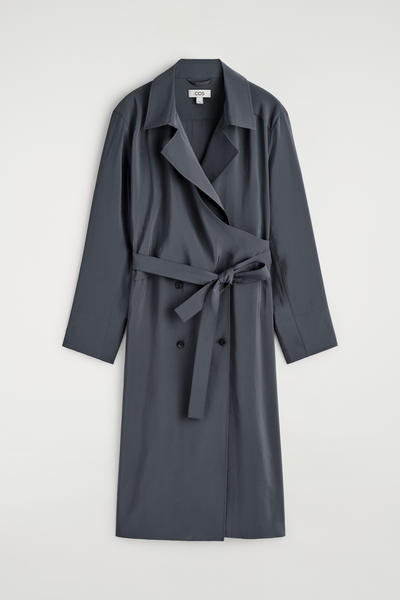 COS ベルト付きトレンチディテールミディドレス