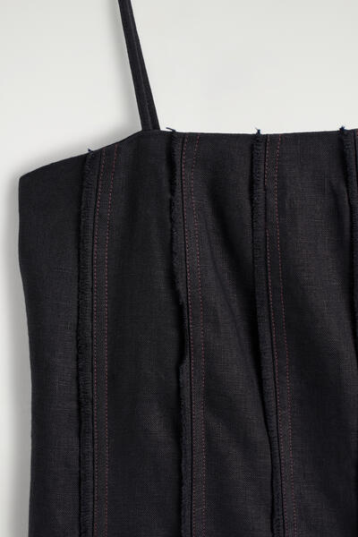 COS スカルプテッド プリーツリネン オールインワン