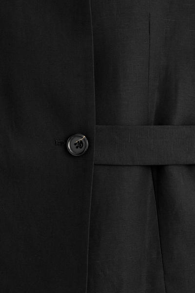 COS ショールカラー ベルト付きリネンブレンド ベスト