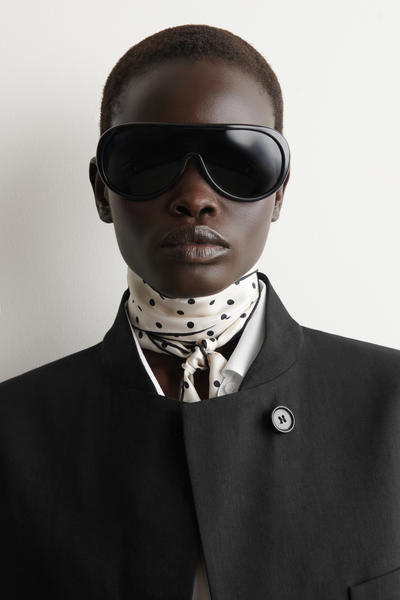 COS ポルカドット シルクスキニースカーフ