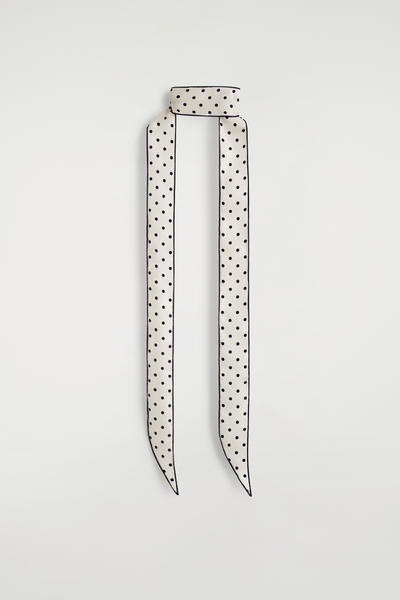 COS ポルカドット シルクスキニースカーフ