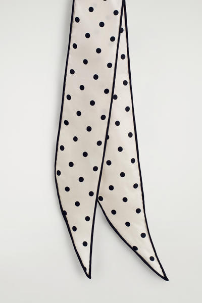 COS ポルカドット シルクスキニースカーフ