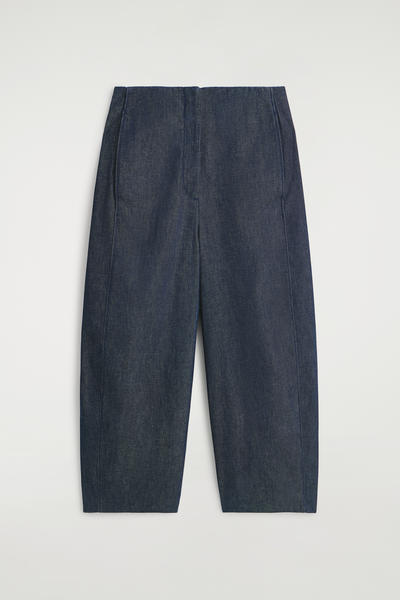 COS RAWデニム クロップドバレルレッグパンツ