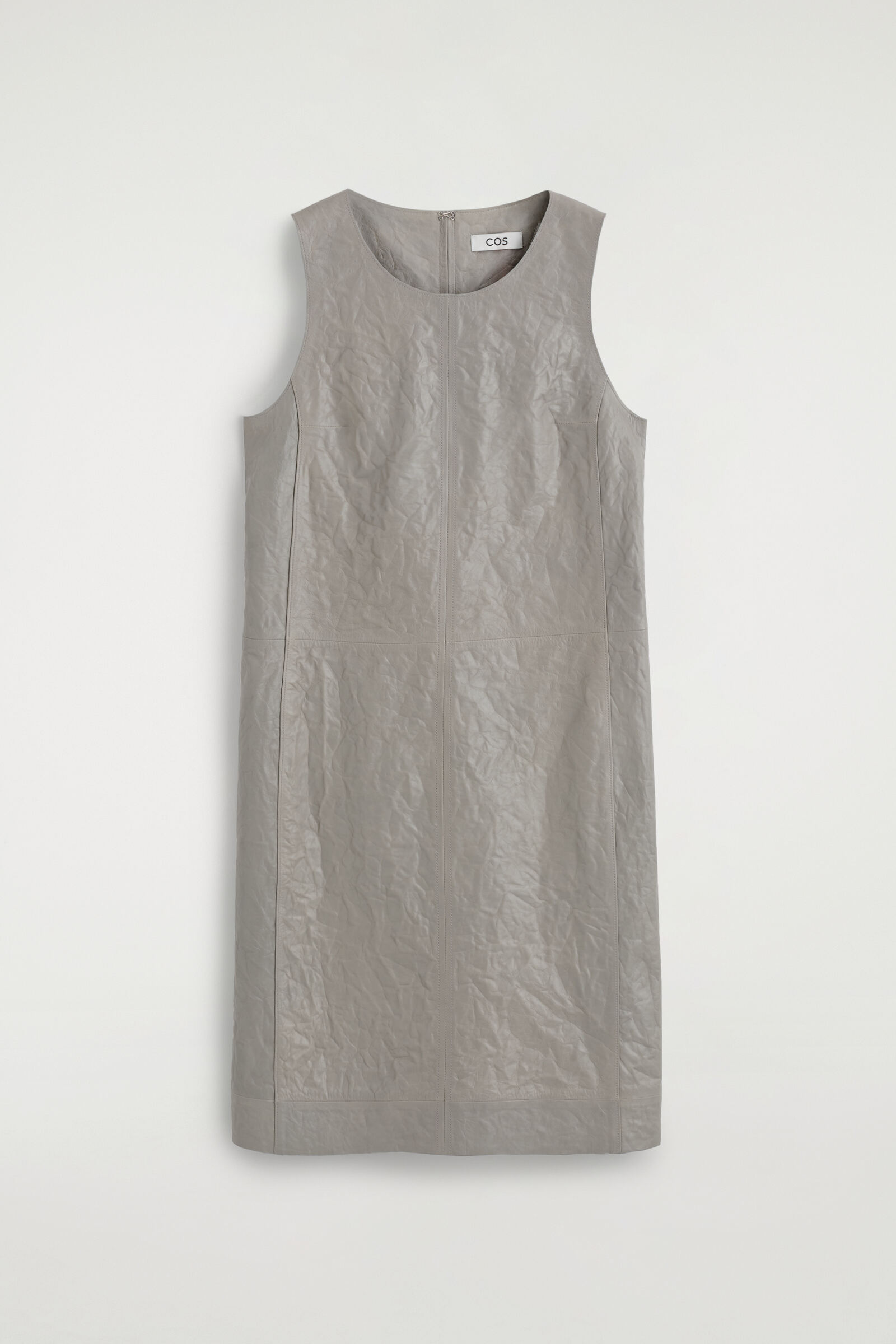 TEXTURED-LEATHER SHIFT DRESS テクスチャードレザー シフトワンピース