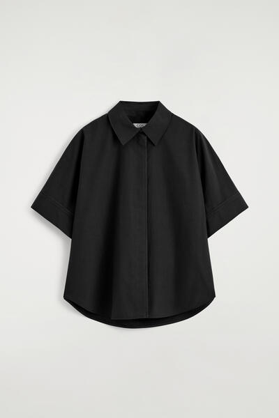 COS オーバーサイズ 半袖コットンシャツ