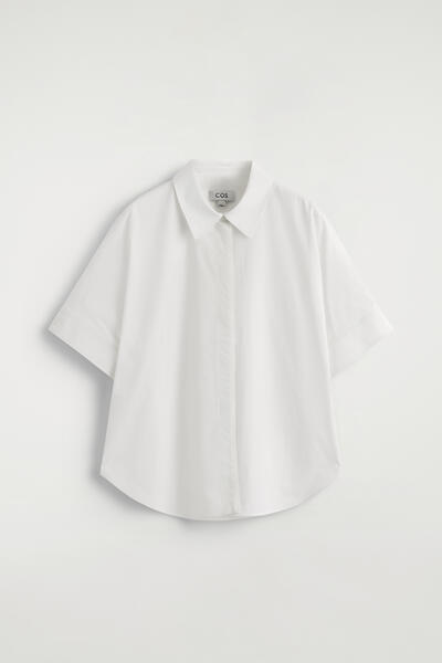 COS オーバーサイズ 半袖コットンシャツ