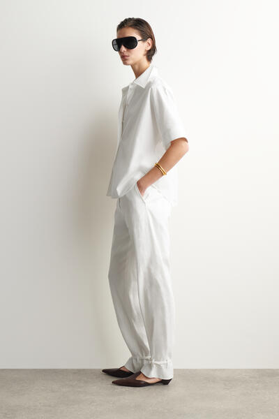 COS オーバーサイズ 半袖コットンシャツ