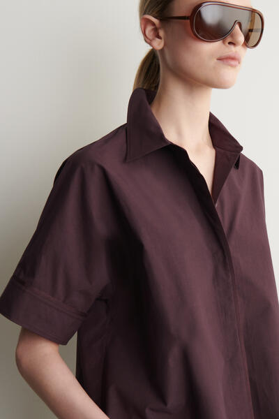 COS オーバーサイズ 半袖コットンシャツ