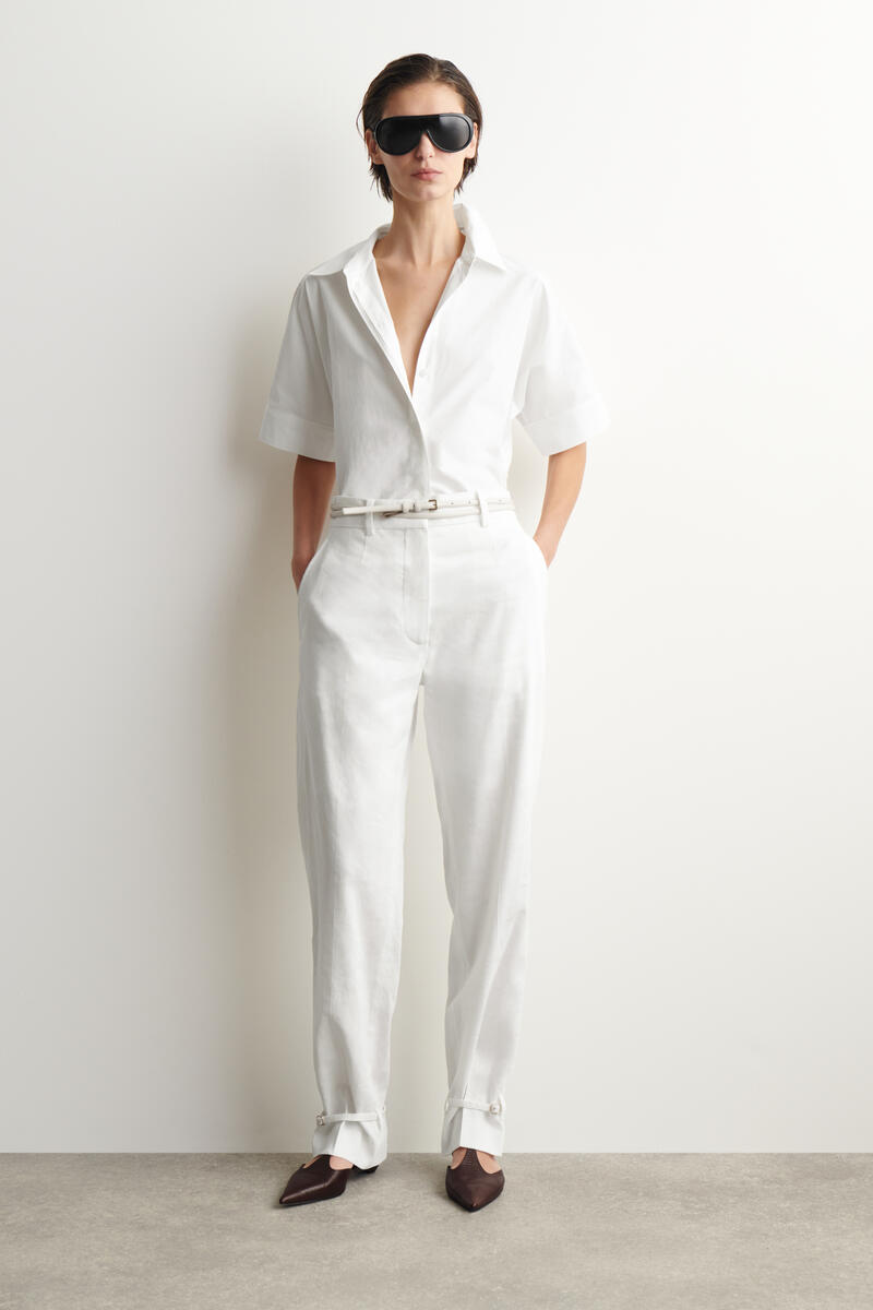 COS オーバーサイズ 半袖コットンシャツ