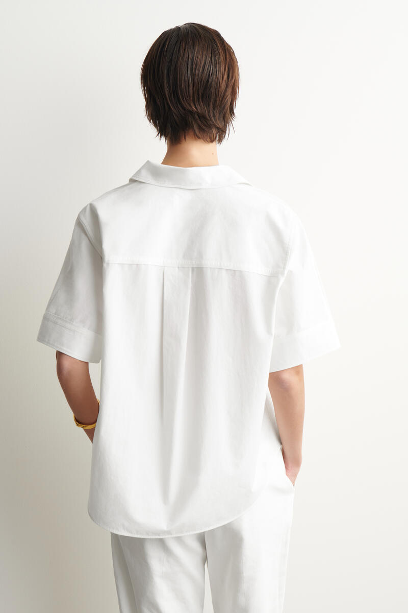 COS オーバーサイズ 半袖コットンシャツ