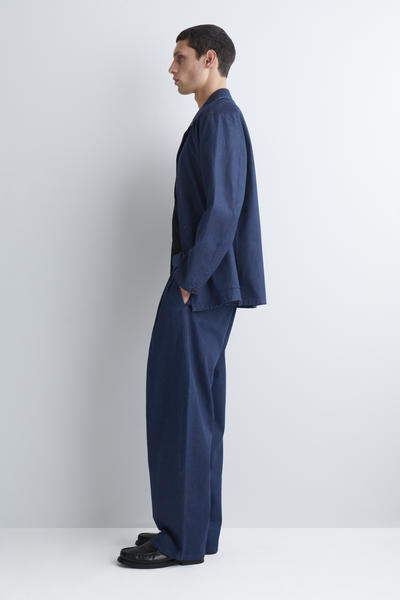 COS ベルト付きデニム　リラックスフィット　バレルレッグパンツ