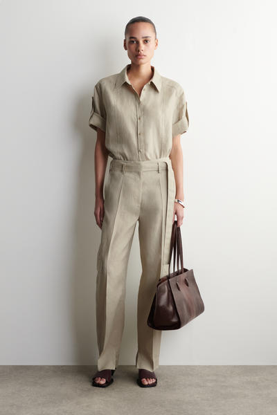 COS 半袖リネンシャツ