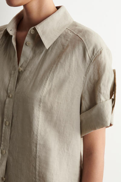 COS 半袖リネンシャツ