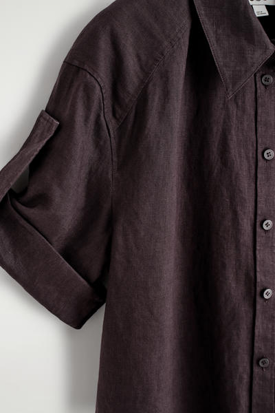 COS 半袖リネンシャツ