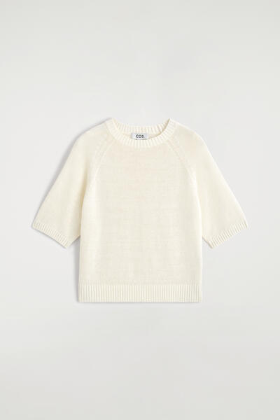 COS シュリンクニットリネンTシャツ