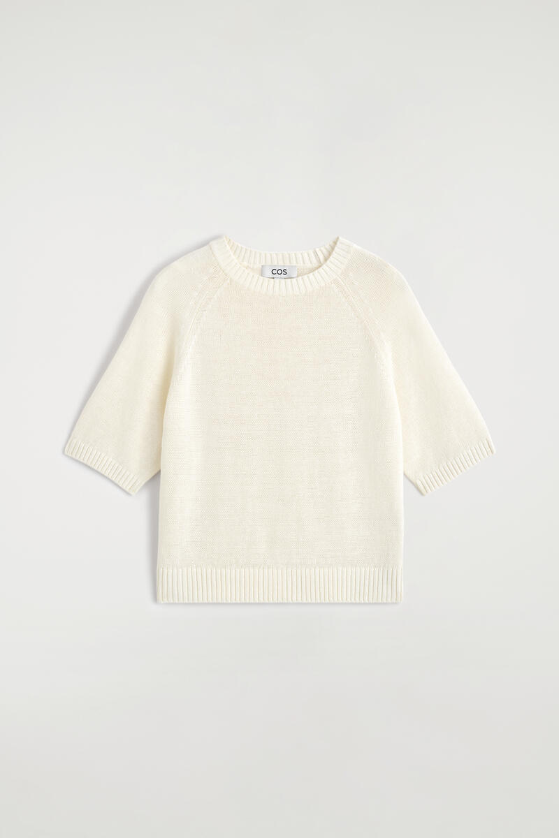 COS シュリンクニットリネンTシャツ