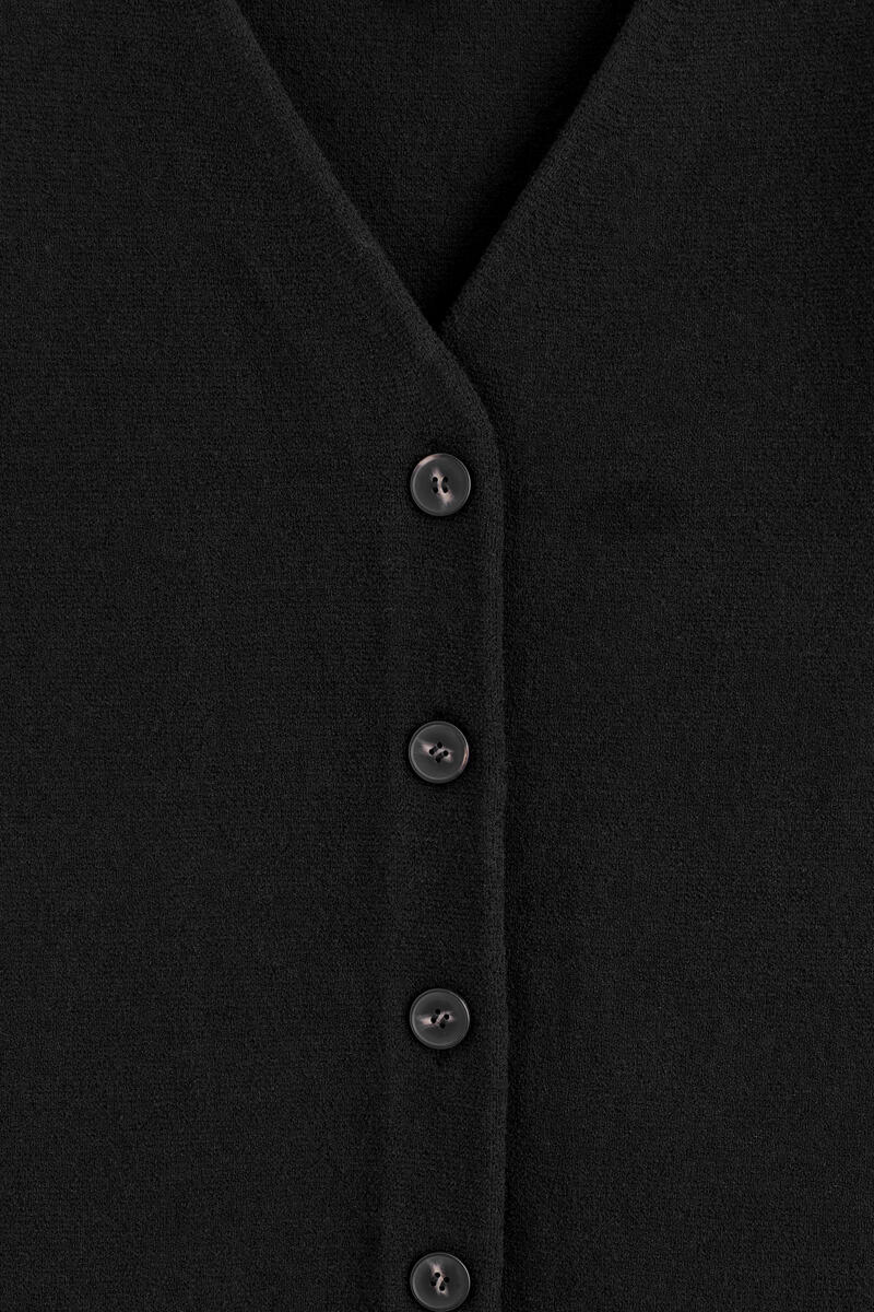 COS ボタン付きミラノリブニット ミニドレス