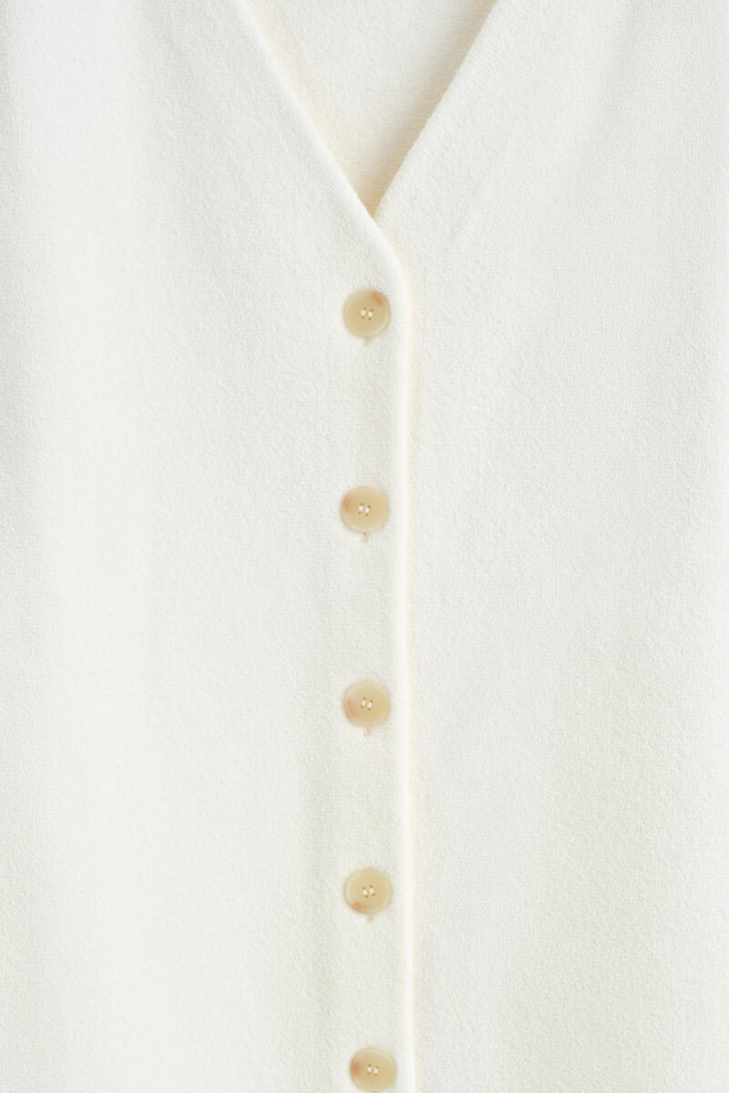 COS ボタン付きミラノリブニット ミニドレス