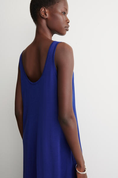 COS ラウンドメリノウール マキシワンピース