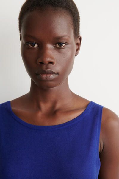 COS ラウンドメリノウール マキシワンピース