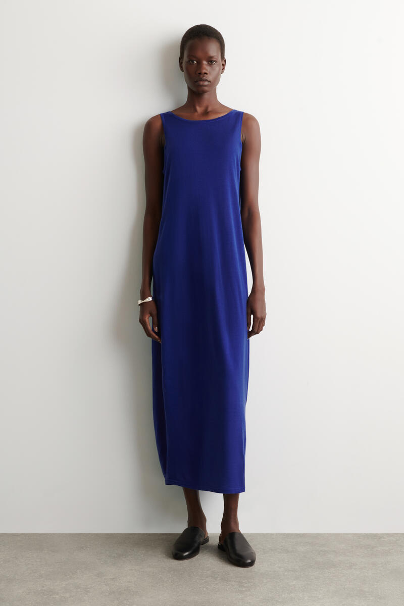 COS ラウンドメリノウール マキシワンピース