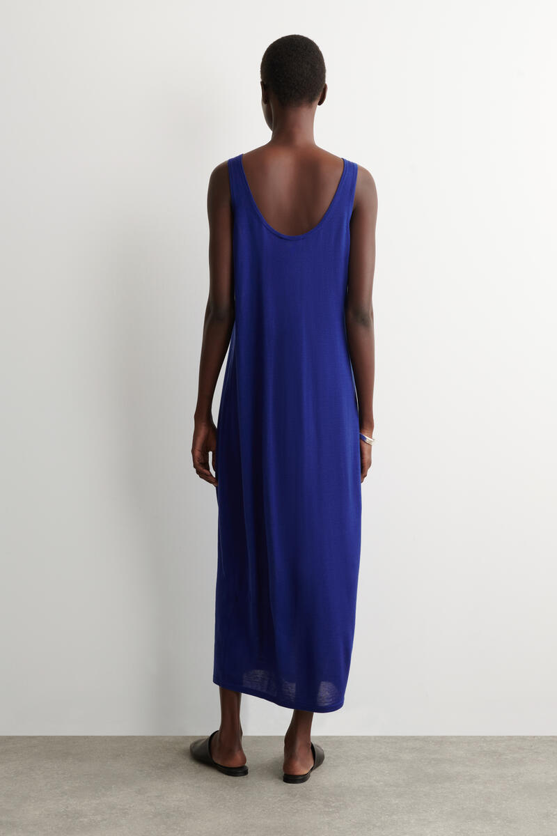 COS ラウンドメリノウール マキシワンピース