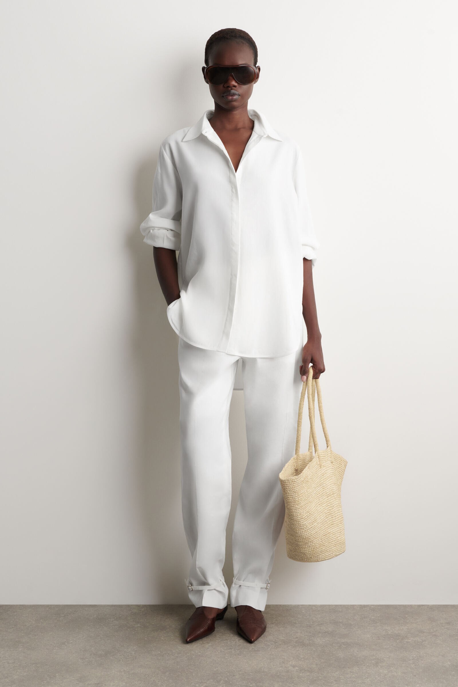 HAND-WOVEN MARKET TOTE - RAFFIA ハンドウーブン マーケットトート