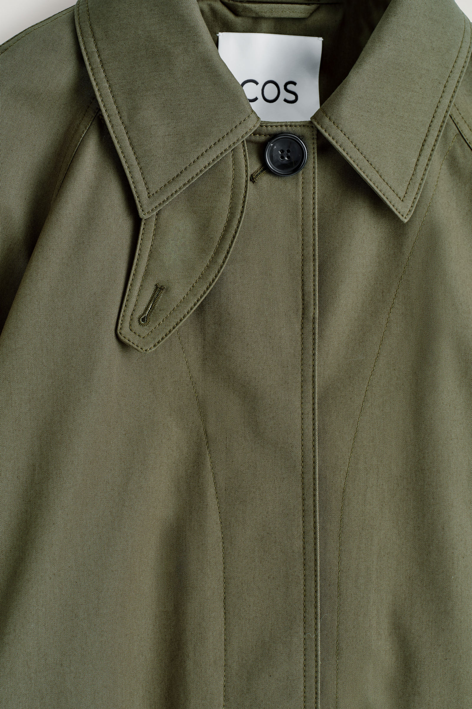 A-LINE COTTON-TWILL JACKET Aライン コットンツイルジャケット カーキ