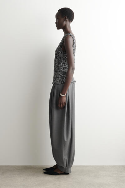 COS ツートーン チャンキー ニットタンクトップ