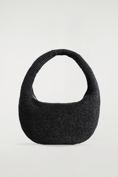 COS カーブショルダーバッグ - ストロー