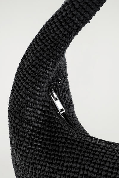 COS カーブショルダーバッグ - ストロー