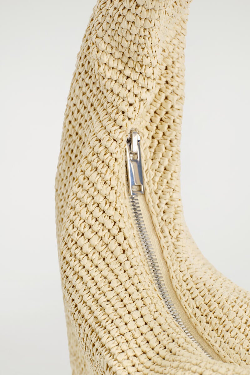 COS カーブショルダーバッグ - ストロー