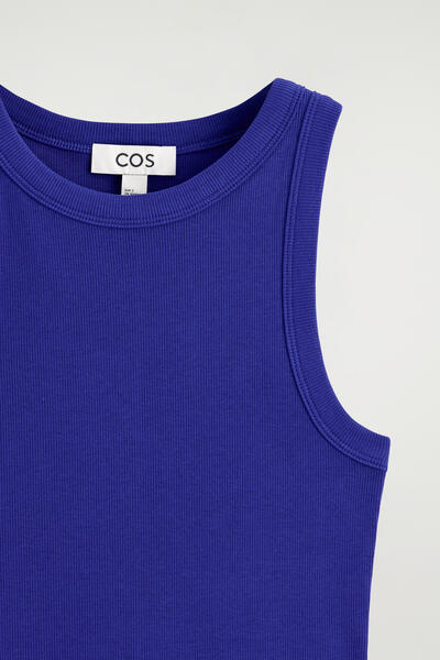 COS リブ編みコットンタンクトップ