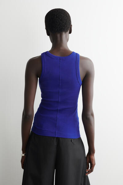 COS リブ編みコットンタンクトップ