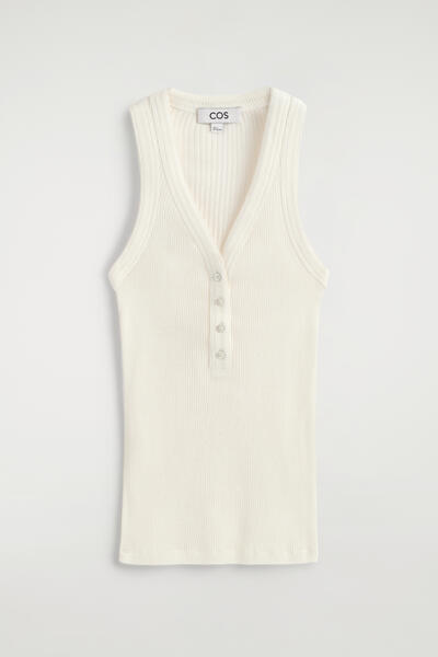 COS リブニット ヘンリータンクトップ