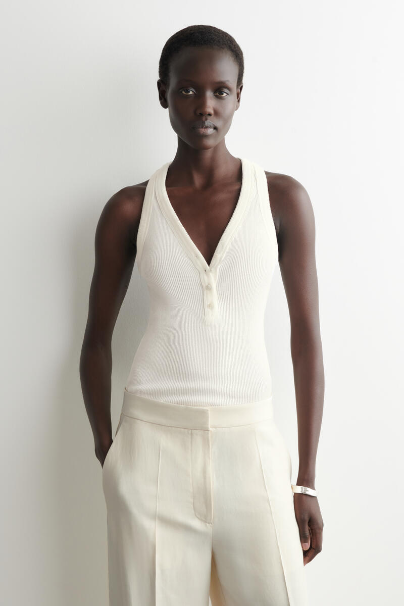 COS リブニット ヘンリータンクトップ