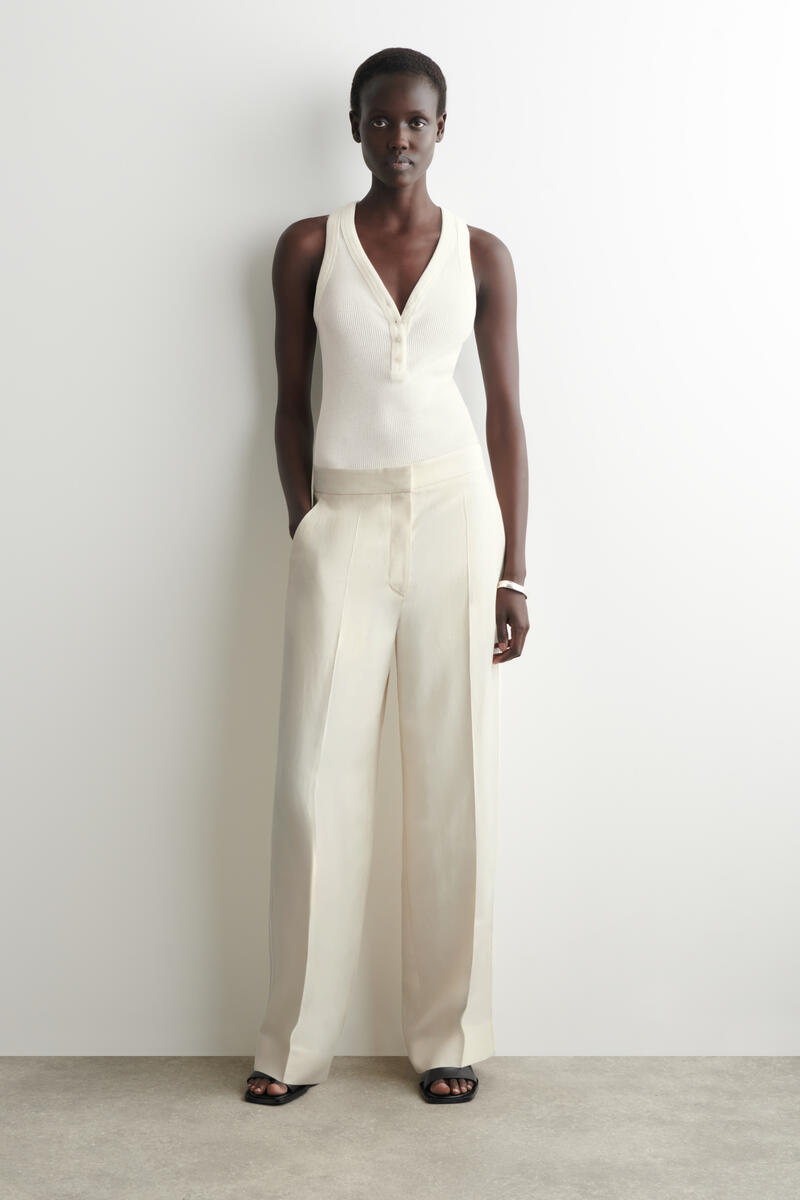 COS リブニット ヘンリータンクトップ