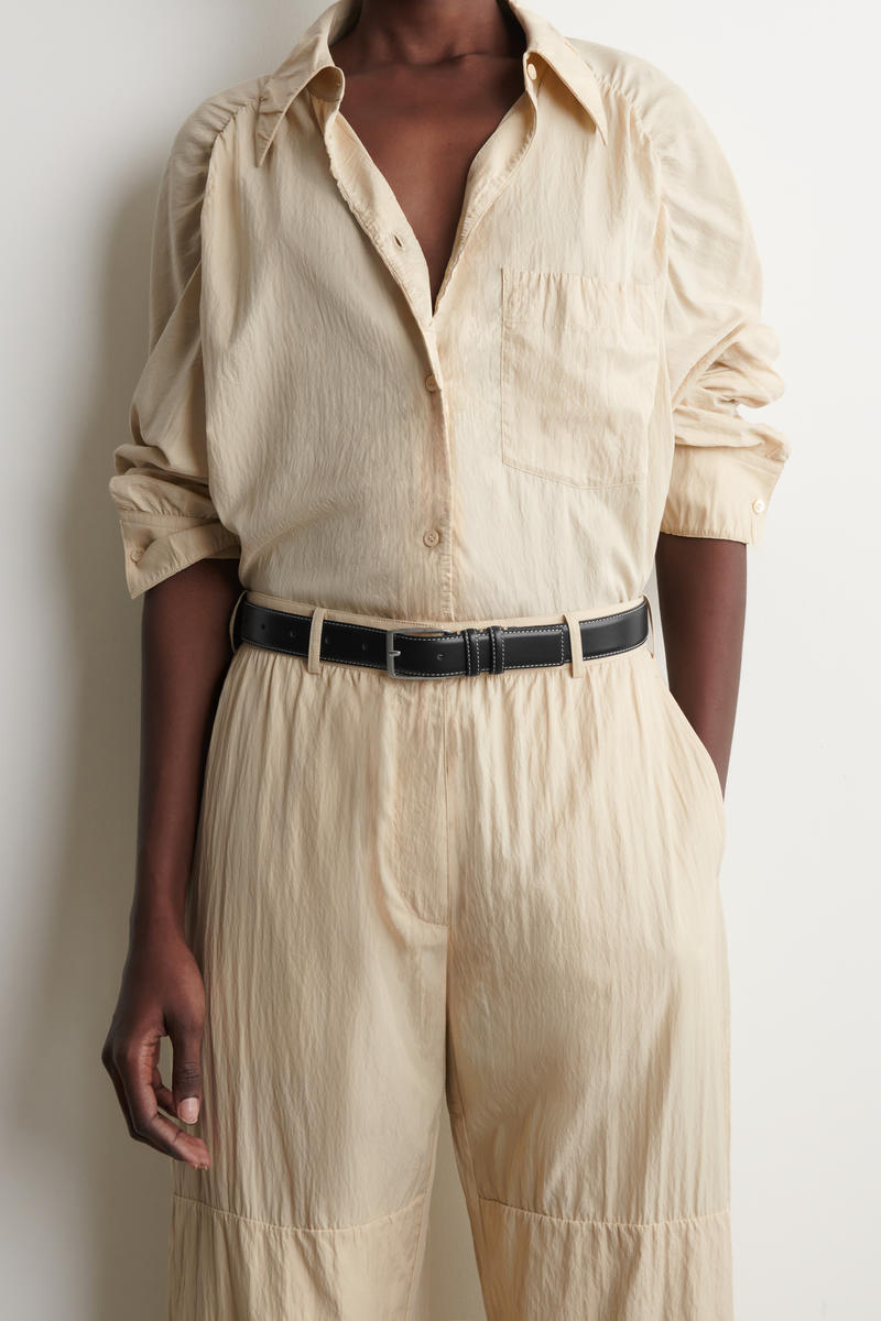 COS トップステッチ レザーベルト