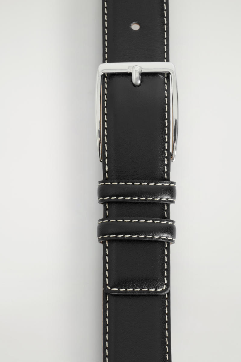 COS トップステッチ レザーベルト