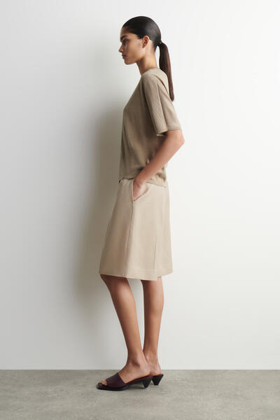 COS メリノウールニットシャツ