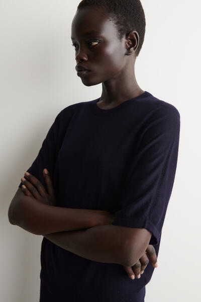 COS メリノウールニットシャツ