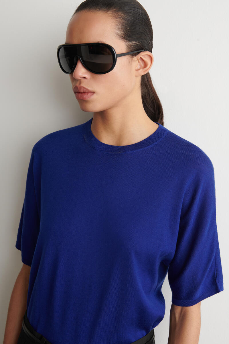 COS メリノウールニットシャツ